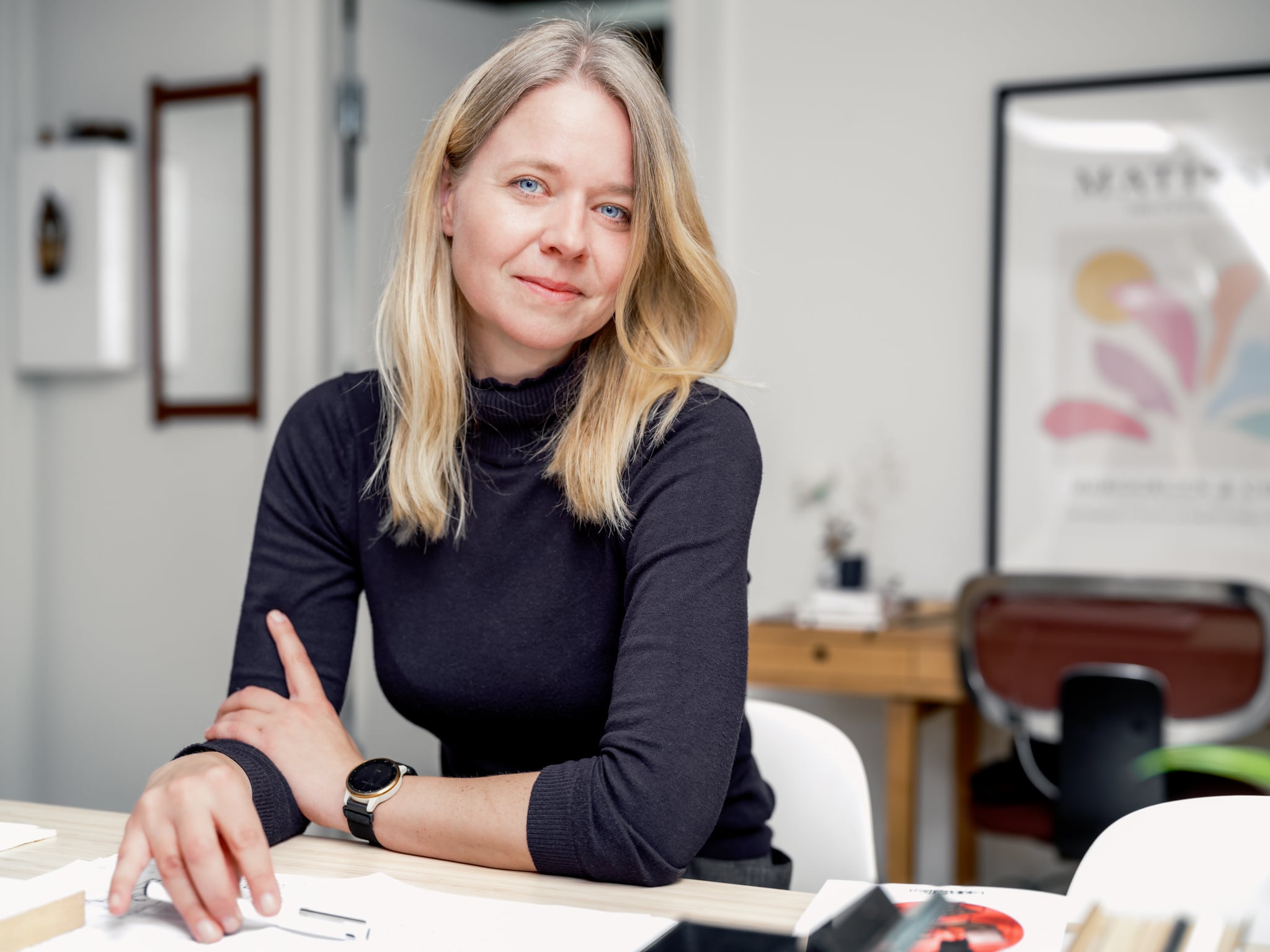 Marianne Krogbæk er freelance arkitekt og indretter hos virksomheder. Her har vi skabt billeder til hendes billedebank til brug for hjemmeside og Linkedin.